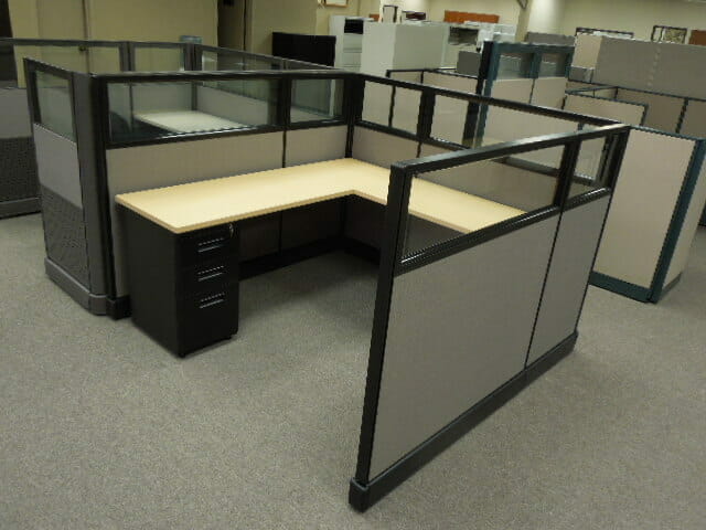 Herman Miller Used – 6x6 Office Cubicles with Glass Stacker